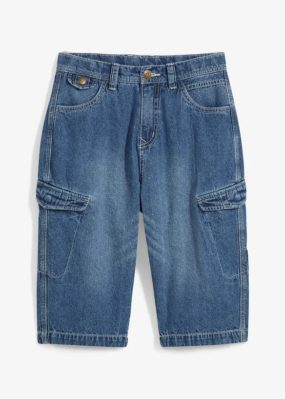 Džínové bermudy z čisté bavlny, Loose Fit, bonprix