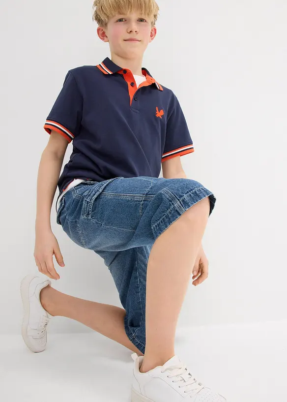 Džínové bermudy z čisté bavlny, Loose Fit, bonprix