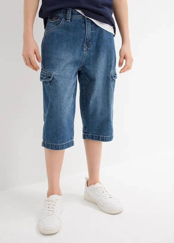 Džínové bermudy z čisté bavlny, Loose Fit, bonprix