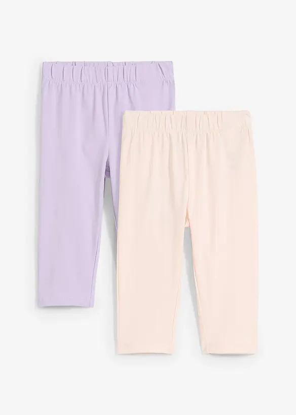 Capri legíny z elastické směsi s organickou bavlnou (2 ks v balení), bonprix