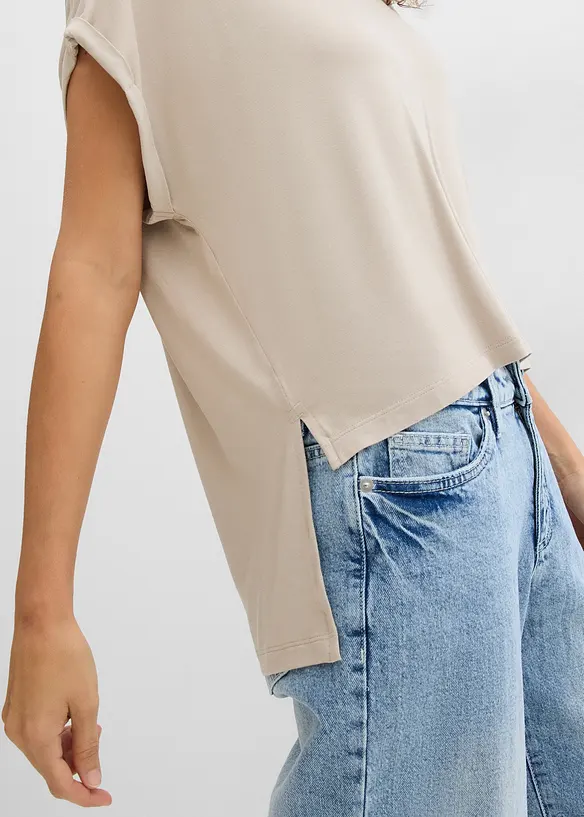 Oversize tričko ze splývavé směsi s viskózou, bonprix