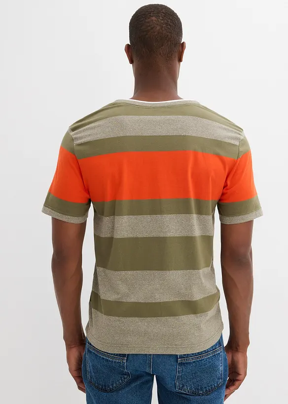 Henley tričko, krátký rukáv, bonprix