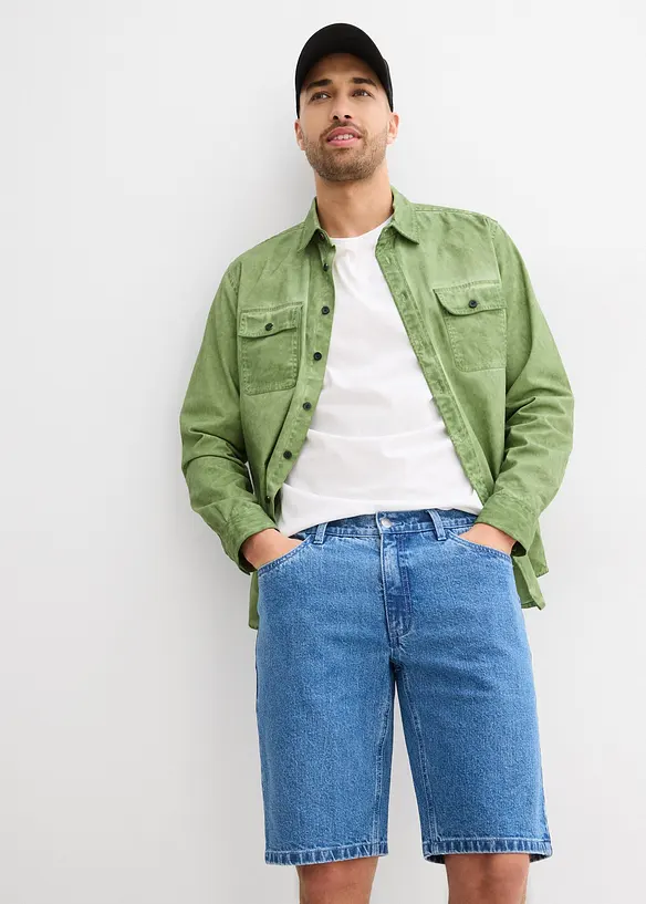 Strečové džínové bermudy, Relaxed Fit, bonprix
