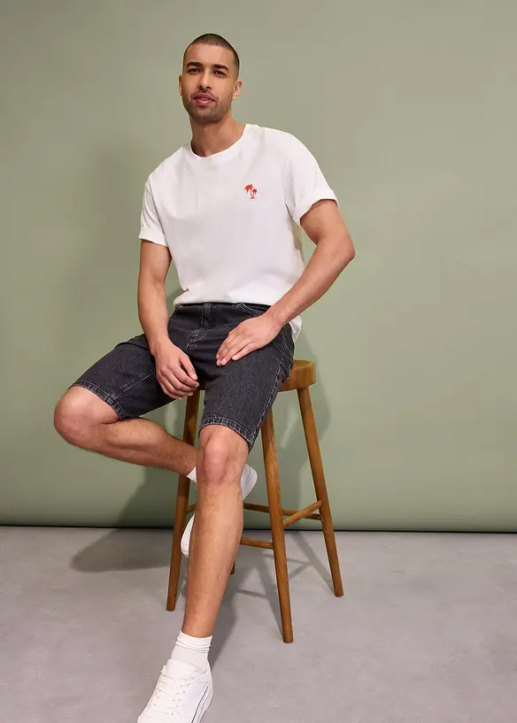 Strečové džínové bermudy, Relaxed Fit, bonprix