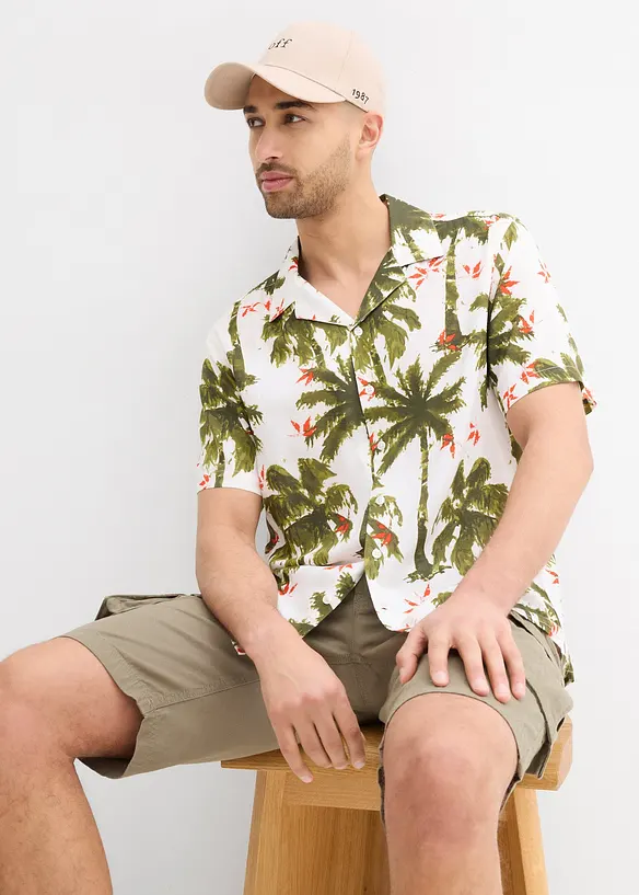 Košile s krátkým rukávem, z viskózy, Loose Fit, bonprix