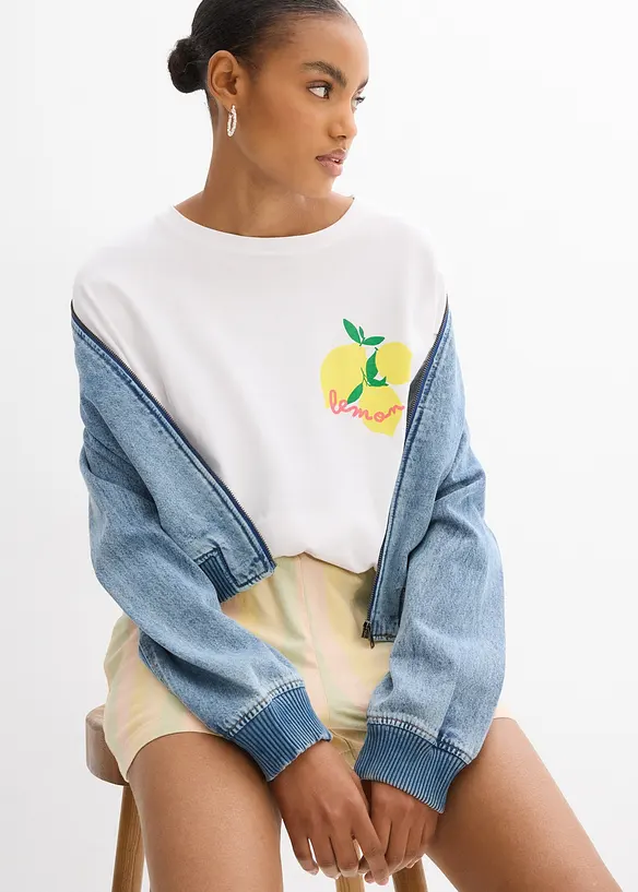 Oversize tričko z čisté organické bavlny, bonprix