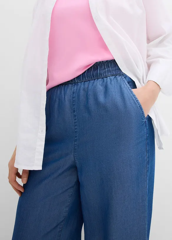 Kalhoty z lyocellu, s pohodlným pasem, bonprix