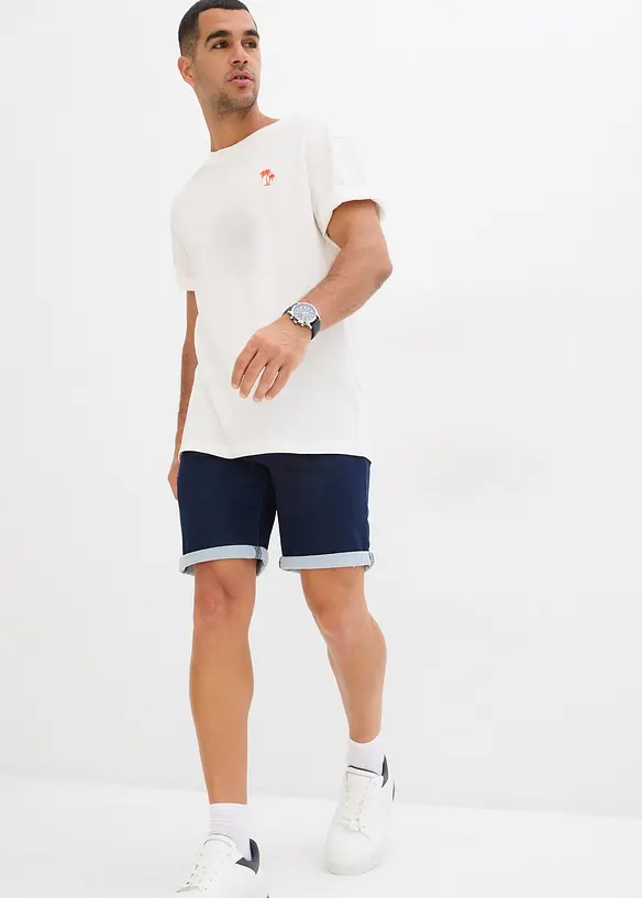 Teplákové džínové šortky, Regular Fit, bonprix