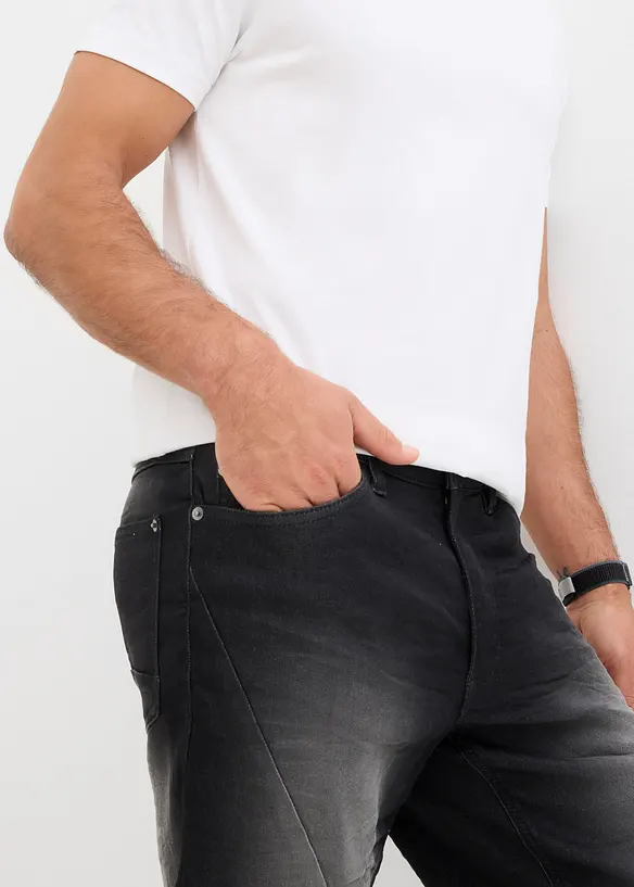 Bermudy z džínové teplákoviny, Relaxed Fit, bonprix