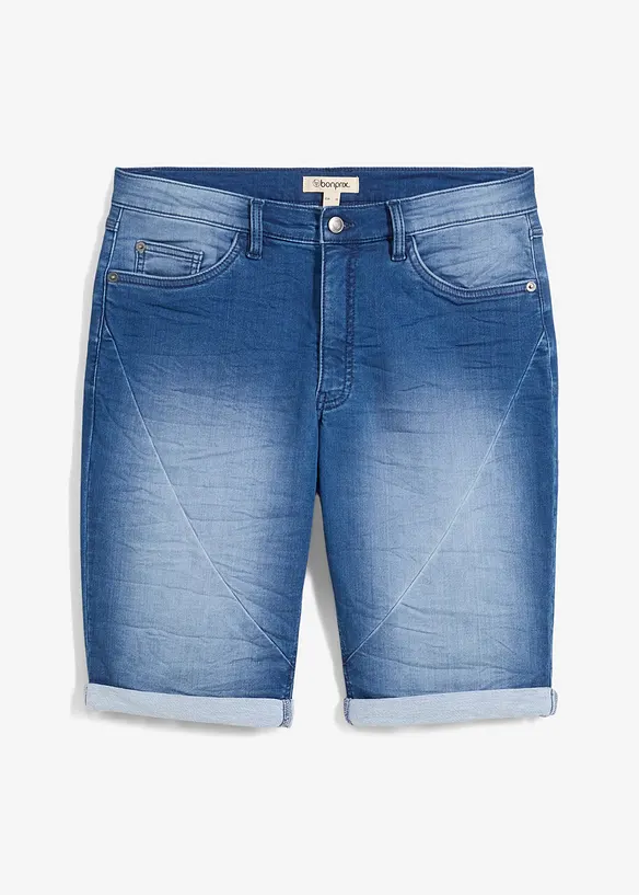 Bermudy z džínové teplákoviny, Relaxed Fit, bonprix