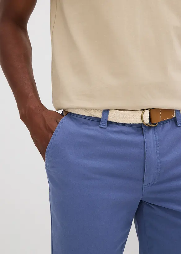 Strečové bermudy s páskem, Regular Fit, bonprix