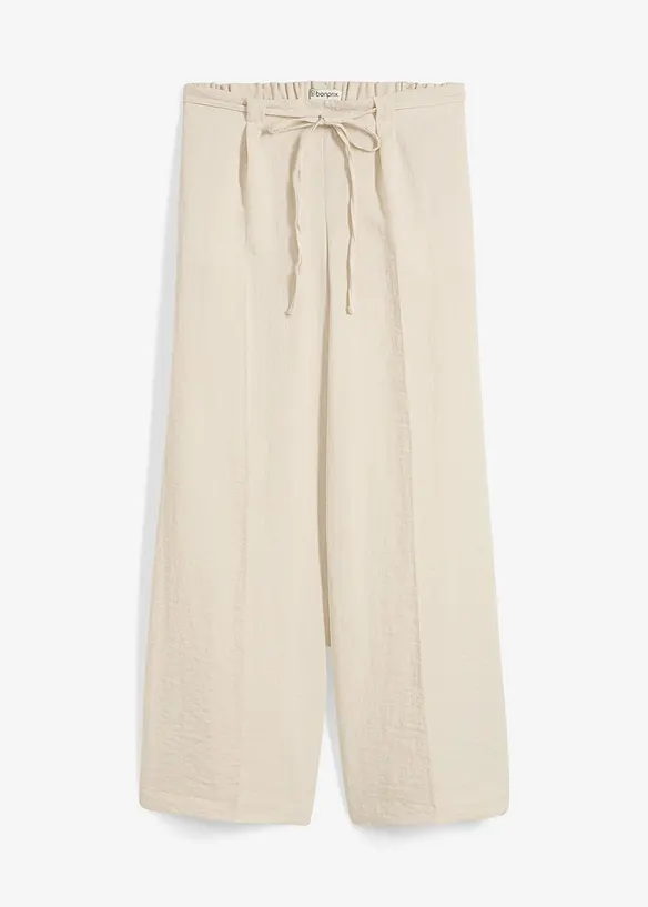 Culotte kalhoty ze splývavé viskózové směsi, bonprix