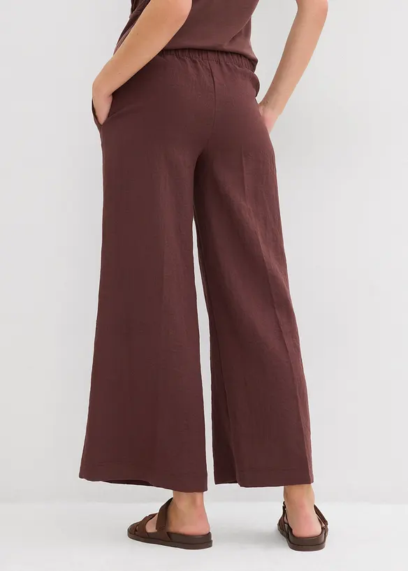 Culotte kalhoty ze splývavé viskózové směsi, bonprix