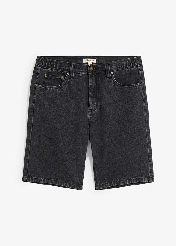Džínové bermudy s pohodlným pasem, Classic Fit, bonprix