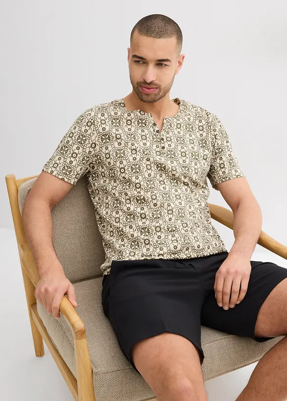 Henley triko z čisté bavlny, bonprix