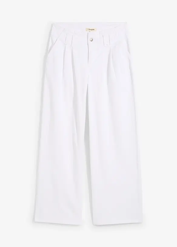 Džíny Wide Leg, Low Waist, nízký podíl streče, bonprix