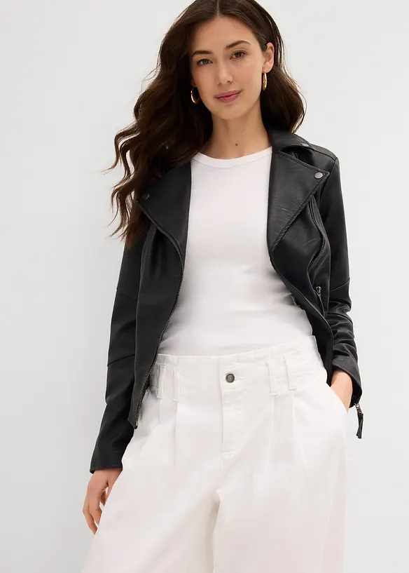 Džíny Wide Leg, Low Waist, nízký podíl streče, bonprix