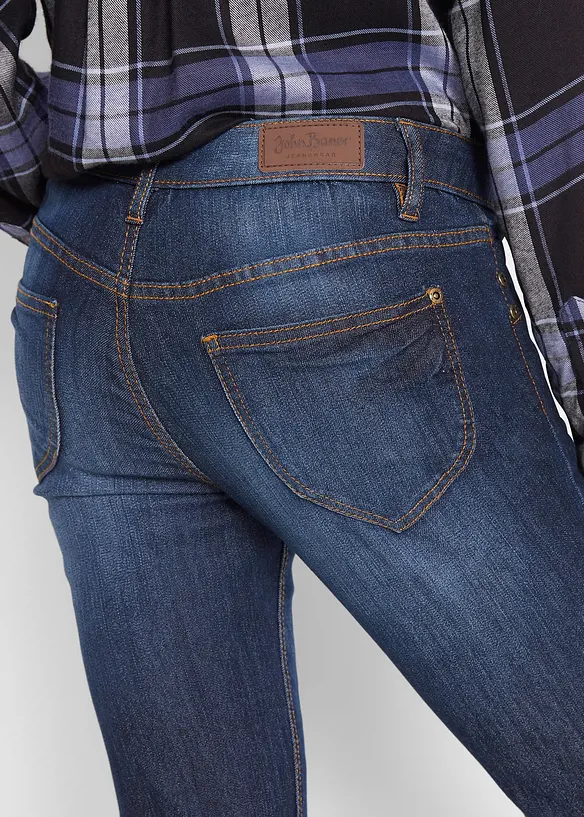 Pohodlné strečové džíny, Bootcut, Mid Waist, bonprix