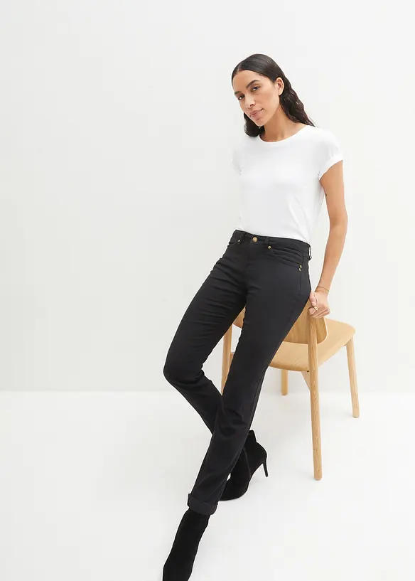 Strečové džíny Straight, Mid Waist, bonprix