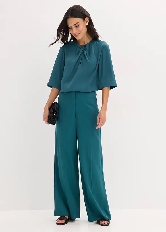 Halenkové tričko z lesklého saténu, bonprix