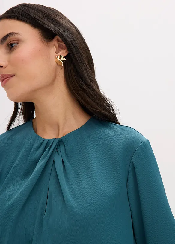 Halenkové tričko z lesklého saténu, bonprix