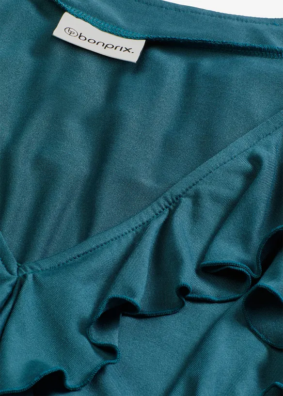 Tričko s volány, z měkké směsi s modalem, bonprix