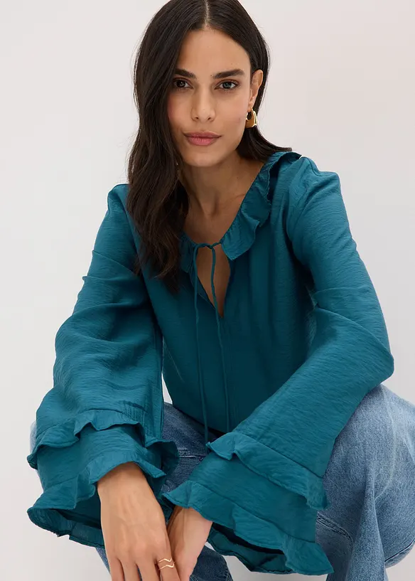 Halenka v boho stylu, z jemné viskózové směsi, bonprix