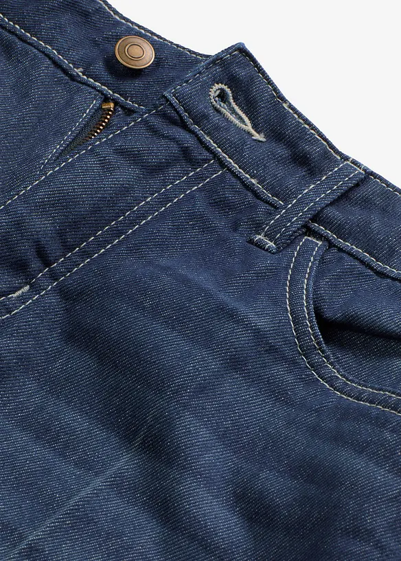 Džínové bermudy Mid Waist, Low Stretch, bonprix