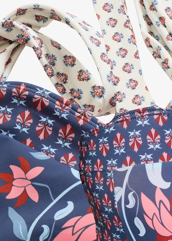 Bandeau jednodílné plavky se širokými ramínky, bonprix