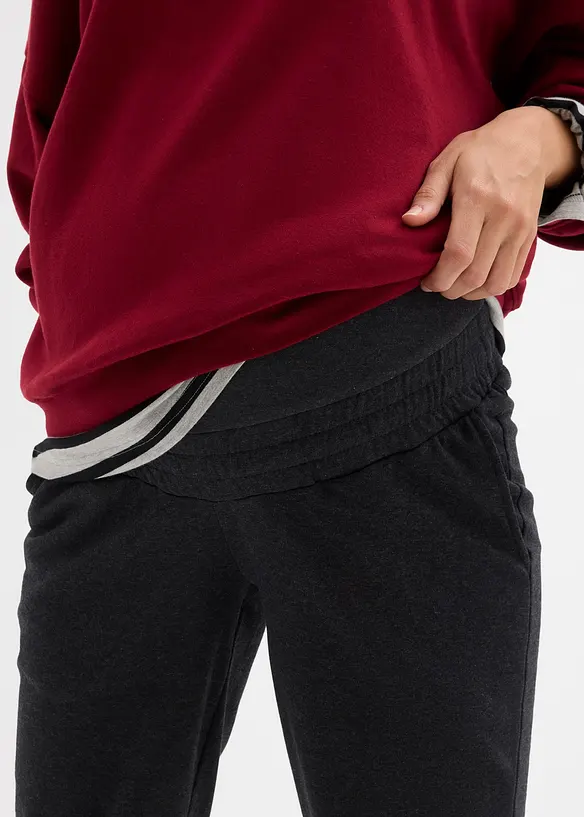 Těhotenské joggingové kalhoty s pohodlným pasem, bonprix