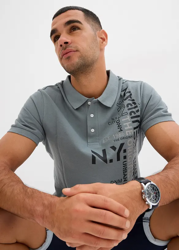 Polo tričko z piké z čisté bavlny, Slim Fit, krátký rukáv, bonprix