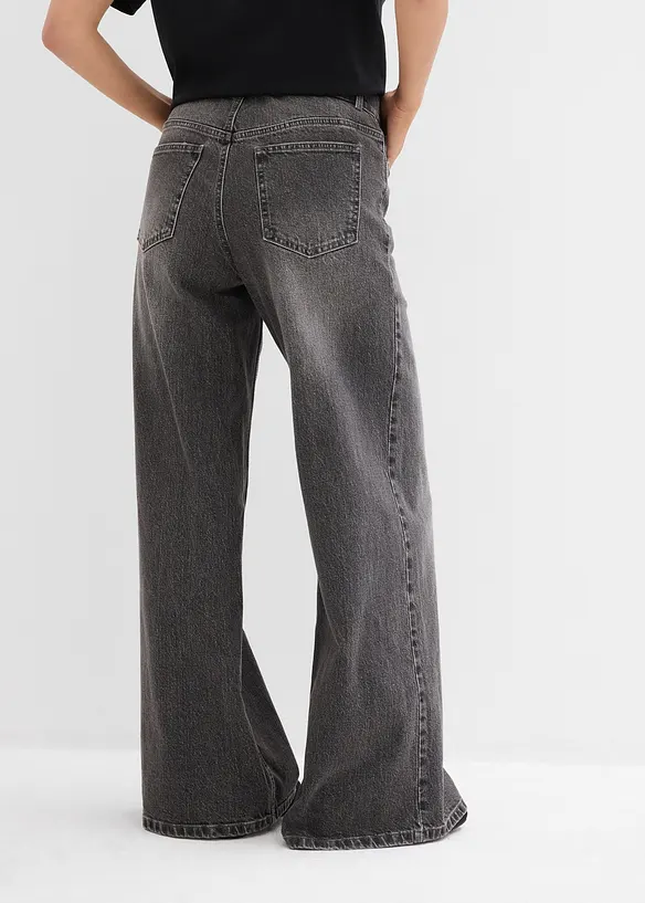 Džíny Wide Leg, Mid Waist, bonprix