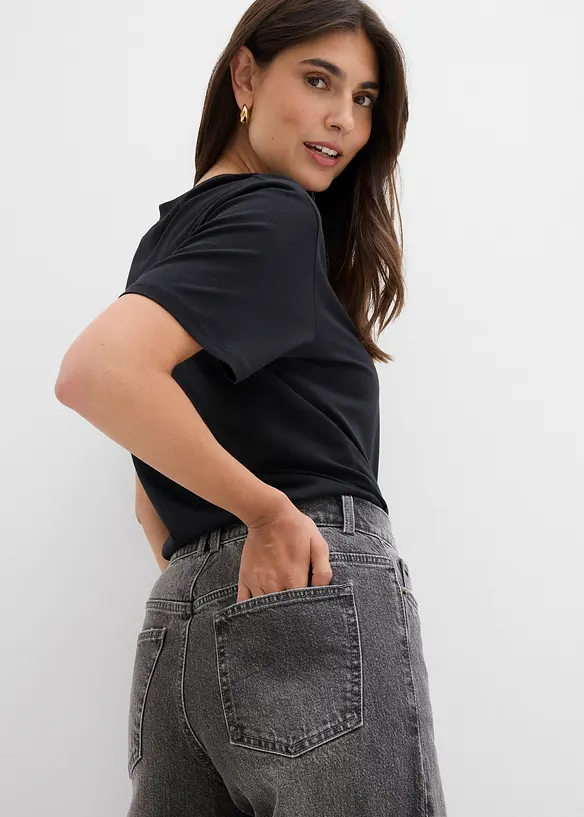 Džíny Wide Leg, Mid Waist, bonprix