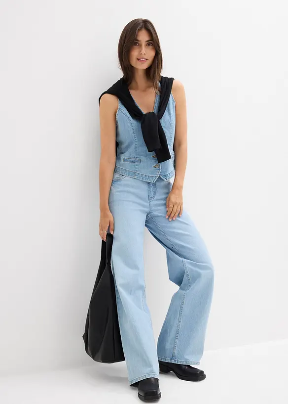 Volné džíny Straight, Mid Waist, bonprix