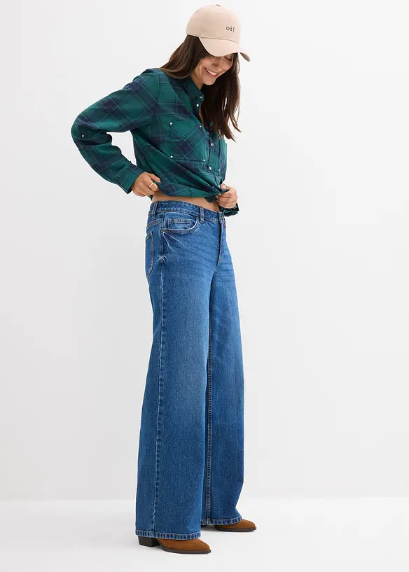 Volné džíny Straight, Mid Waist, bonprix