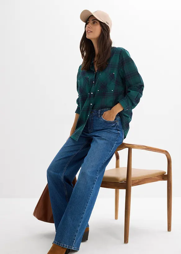Volné džíny Straight, Mid Waist, bonprix