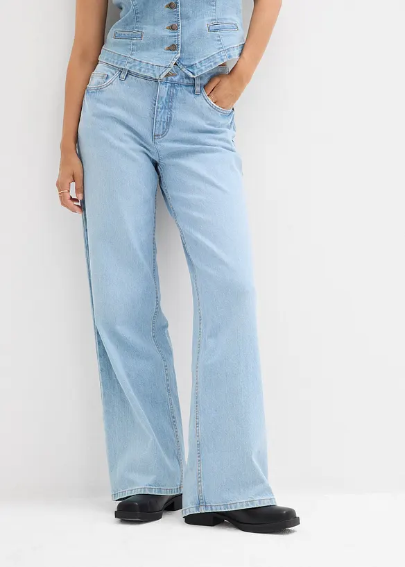Volné džíny Straight, Mid Waist, bonprix