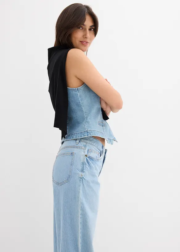 Volné džíny Straight, Mid Waist, bonprix