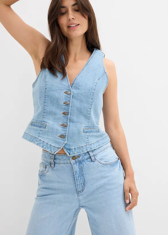 Volné džíny Straight, Mid Waist, bonprix
