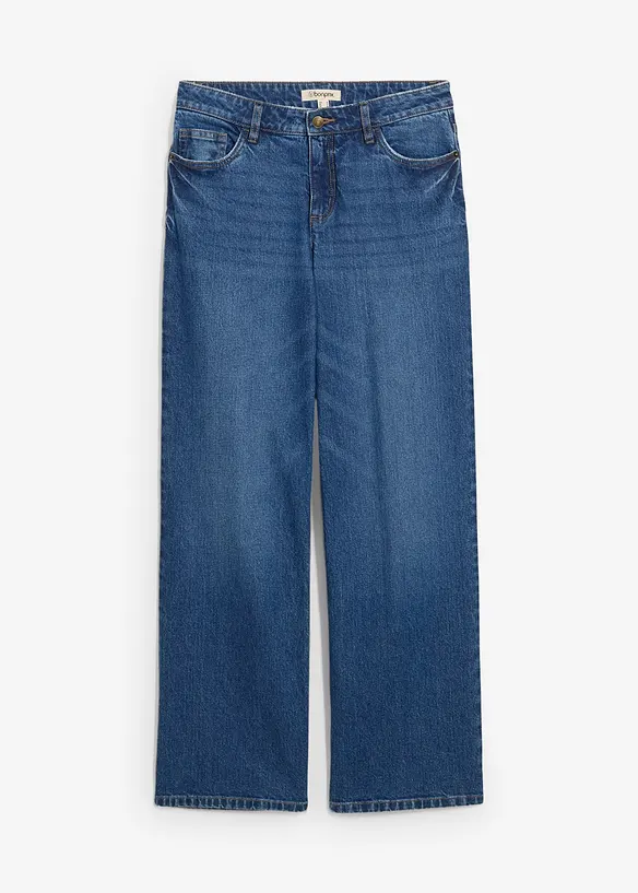 Volné džíny Straight, Mid Waist, bonprix