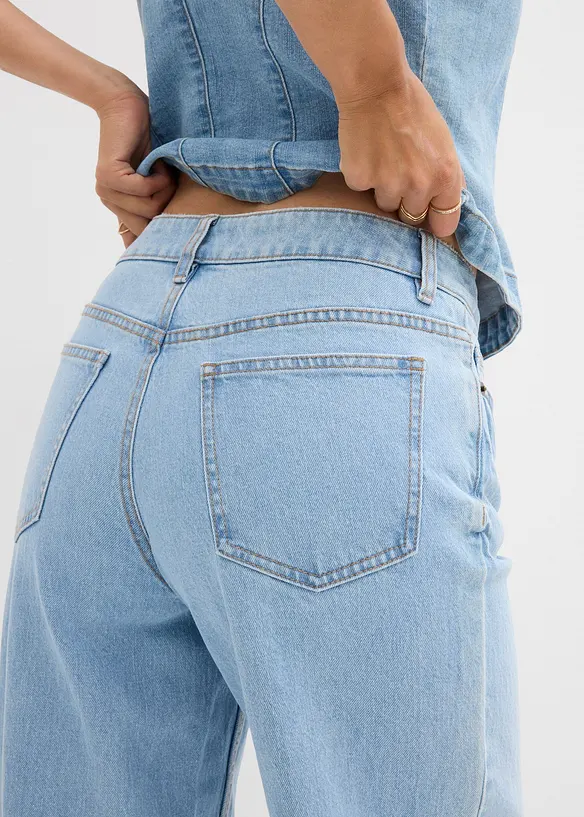 Volné džíny Straight, Mid Waist, bonprix