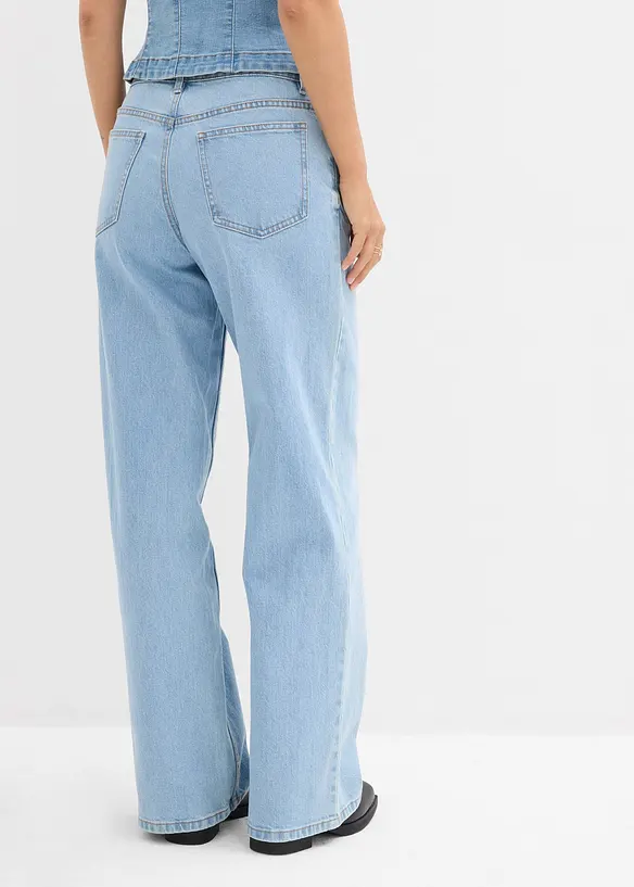 Volné džíny Straight, Mid Waist, bonprix
