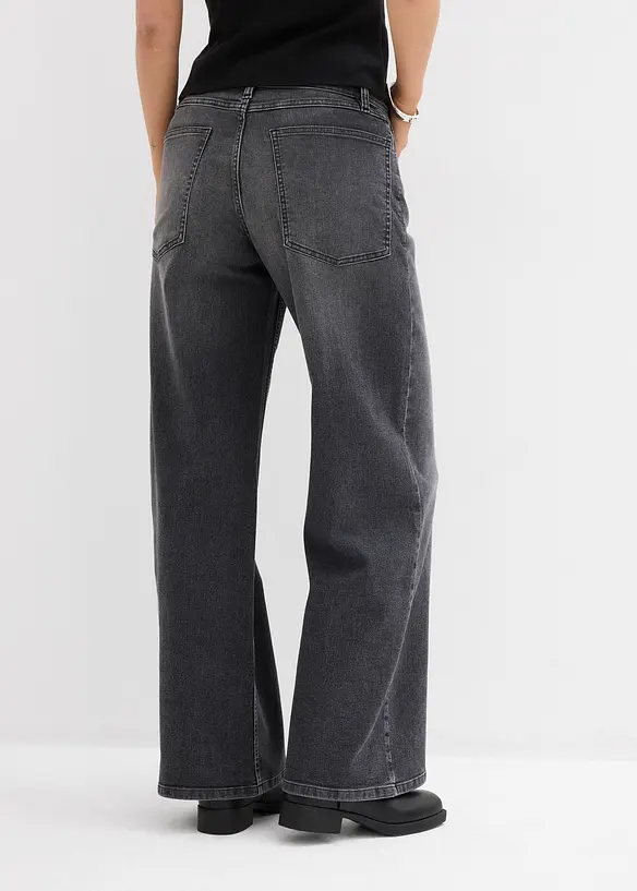 Džíny Wide Leg, High Waist, bonprix