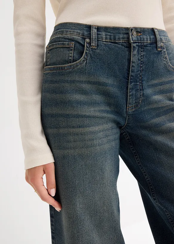 Džíny Wide Leg, High Waist, bonprix