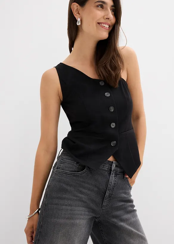 Džíny Wide Leg, High Waist, bonprix