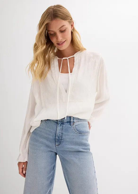 Džíny Wide Leg, High Waist, bonprix
