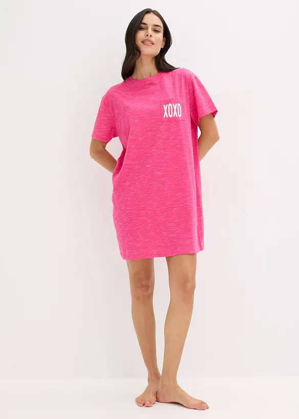 Oversize noční košile z žíhané příze, bonprix