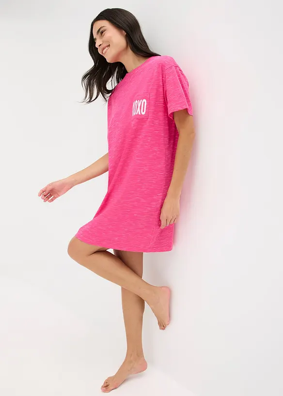 Oversize noční košile z žíhané příze, bonprix