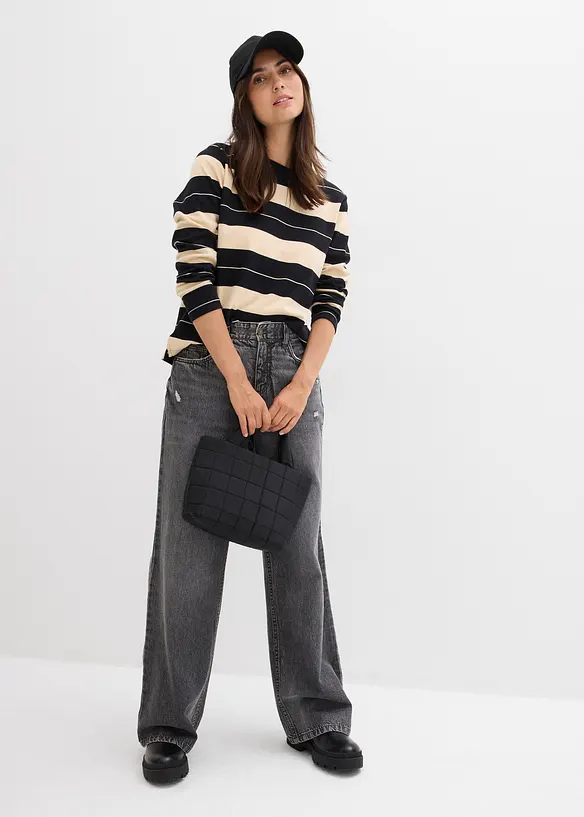 Džíny Baggy, Mid Waist, bonprix