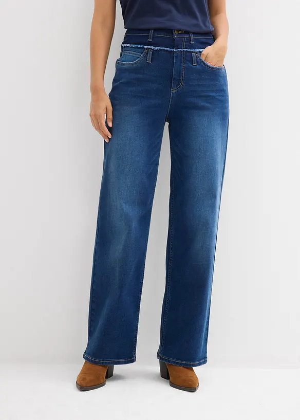 Džíny Straight, High Waist, bonprix